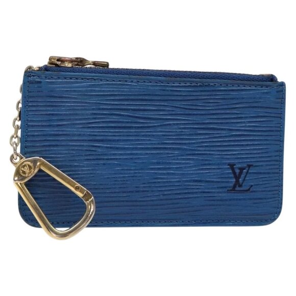 LOUIS VUITTON Epi Pochette Cles Coin Purse Blue M6380G LV Auth 139025 - Picture 1 of 16